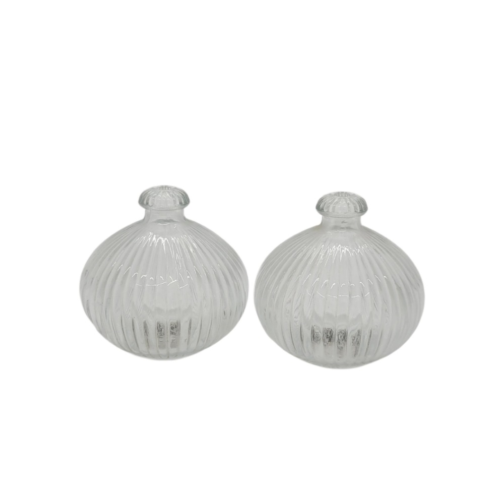 Vintage Lamplight Farms Fantasy Lights Glass Oil Lamp Base Pair Made in Austria